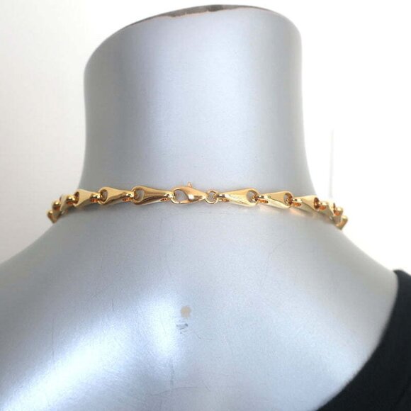 Vintage Celine Logo Disc Pendant Necklace Gold - Picture 2 of 4